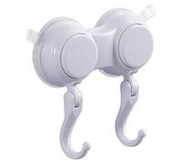 Gedy Vesuvio appendiabiti doppio ventosa, bianco, 11,3 x 3 x 11 cm
