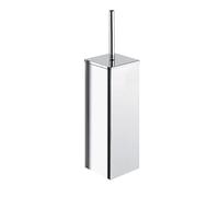 Gedy Winny scopino per WC con Porta Rotolo Cromato, Misure: 67X25X29 CM & 3,5 kg, Porta Carta igienica e scopino Bagno Realizzati in Acciaio Inox e Cromall®, Design R&S, 2 Anni di Garanzia