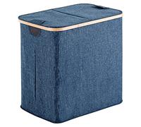 GEDY | Yoshi Bamboom Cesto Portabiancheria, Colore Blu, Capacità 87 litri, Dimensioni 51 x 53 x 34 cm e Peso 1,19 kg