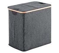 GEDY | Yoshi Bamboom Cesto Portabiancheria, Colore Grigio, Capacità 87 litri, Dimensioni 51 x 53 x 34 cm e Peso 1,19 kg