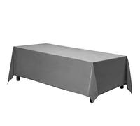 Gee Di Moda Rectangle Tablecloth - 90 x 132 Inch Charcoal Table Cloth for 6 Foot Table with Floor-Length Drop - Heavy Duty Washable Fabric - 6 Ft Buffet Table, Holiday Party, Wedding & Baby Shower