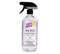 Gee-Wizz Alcool Isopropilico 99,9% Spray - Flacone 1L con Spruzzino, IPA Isopropanolo Puro | Sgrassatore Multiuso per Pulizia Vetri, Cucina, Acciaio Inox, Rimozione Adesivi e Superfici Domestiche