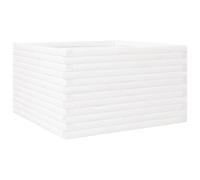 Geecher Fioriera da Giardino, per Fiori e Piante con Ampio Spazio e Buon Drenaggio, 80x80x46 cm, Legno Massello di Pino Bianco, per Esterno e Balcone