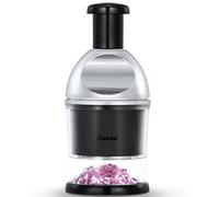 Geedel Tritatutto Manuale, Tritatutto Verdure Slap Chopper Facile da Pulire e Taglio Veloce, Tritatutto per Cipolle per Noci, Aglio, Insalata e Altro