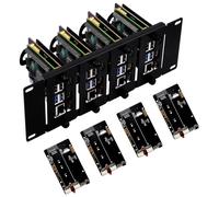 GeeekPi 10 pollici 2U Rackmount for Raspberry Pi 5, with 4PCS PCIe to M.2 NVMe SSD Adapters, Holds up to 4 Raspberry Pi 5 Boards, Compatible with DeskPi RackMate T1/T0/T2/10 inch Server Rack