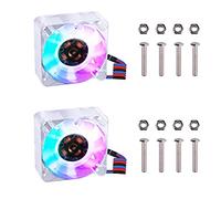 GeeekPi 2PCS Raspberry Pi Ventola di Raffreddamento 40x40x10mm,DC 5V Brushless RGB CPU Ventola di Raffreddamento per Raspberry Pi 4 Modello B, 3B +, Raspberry Pi 3/2 Modello B(Multicolore)
