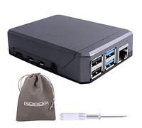 GeeekPi Argon NEO Custodia in alluminio con raffreddamento passivo, Raspberry Pi 4 custodia con dissipatori, Raspberry Pi 4 Metallo Custodia Dissipazione per Raspberry Pi 4B(Nero)