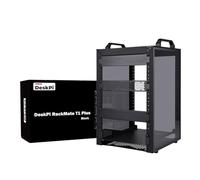 GeeekPi - Armadio server da 8U, DeskPi RackMate T1 Plus, rack di rete da 10 pollici per server, rete, apparecchiature A/V, profondità 26 cm (nero)