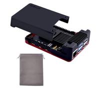 GeeekPi Custodia Argon NEO 5 BRED per Raspberry Pi 5 con ventola integrata, custodia in alluminio Raspberry Pi 5, custodia Argon NEO 5 nero rosso