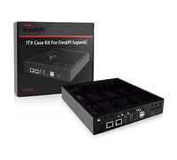 GeeekPi DeskPi ITX Case Kit for DeskPi Super6c Raspberry Pi CM5/CM4 Cluster Mini-ITX board, with 3pcs 12V Fan and 6pcs aluminum heatsink cooler for Raspberry Pi Compute Module 4