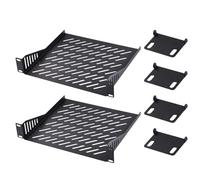 GeeekPi DeskPi RackMate Accessories 10 inch 1U Rack Shelf, 1U Server Rack Shelf Vented Rack Mount Cantilever Tray for 10" Network Equipment Rack & Cabinet and DeskPi RackMate T1/T0 (1U-2PCS)