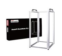 GeeekPi DeskPi RackMate TL1 - Armadio server da 10 pollici 10U (profondità 264 mm) per apparecchiature di rete, server, audio e video, in lega di alluminio, design a telaio aperto