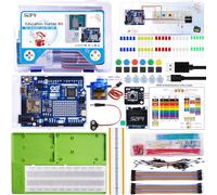 GeeekPi Kit di istruzione per Arduino UNO R4 WiFi, con scheda microcontrollore originale, progetti di sensori con tutorial online per principianti e produttori
