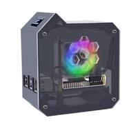 GeeekPi Kit mini Tower per Raspberry Pi 5, custodia con raffreddamento a torre ICE, modulo OLED da 0,96", ventola RGB, scheda di espansione GPIO da 1 a 2 per modelli da 4 GB/8 GB