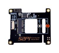 GeeekPi M01 PCIe M.2 E-Key NVMe SSD PCIe scheda periferica superiore per Raspberry Pi 5, supporto M.2 E-Key NVMe SSD 2230/2242