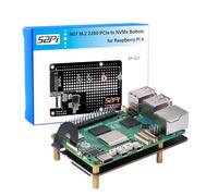 GeeekPi N07 M.2 PCIe a NVMe Bottom SSD Pip Periferica di Sostituzione per Raspberry Pi 5, Supporta M.2 Key-M NVMe 2230/2242/2260/2280 (SSD e Pi5 non inclusi)