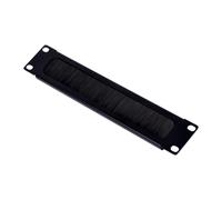 GeeekPi Pannello passacavi con striscia di spazzola - 1U - 10 pollici - per armadi di rete e cavi di rete DeskPi RackMate T0/T1/T2 - nero
