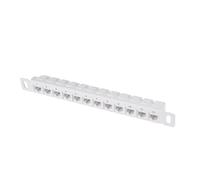 GeeekPi Pannello patch Cat6 a 12 porte, pannello modulare per montaggio su rack 0,5U con accoppiatore Keystone, per rack DeskPi RackMate T1/T0/T2, rack server rack e armadio di rete da 10", Gigabit