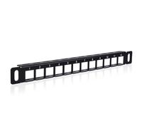 GeeekPi Pannello patch Keystone vuoto a 12 porte da 10" 0,5U per DeskPi RackMate T0/T1/T2/T0 Plus/T1 Plus/TL1, pannello di gestione dei cavi per Ethernet CAT5/CAT5e/CAT6/CAT6a
