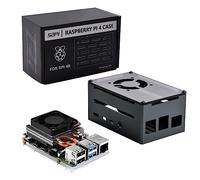 GeeekPi Raspberry Pi 4 Case in Alluminio Con Raffreddamento Passivo, POE Hat e Dissipatore di Calore a Basso Profilo per Modello B 8GB/4GB/2GB