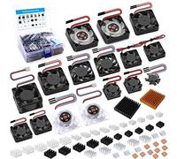 GeeekPi Raspberry Pi 4 Heatsink Fan Kit Radiator & Fan Set Cooling Kit For Raspberry Pi & RockPi & Jetson Nano SBCs,support PWM Speed Control,Strong Compatibility for 3D Printer Heat Dissipation