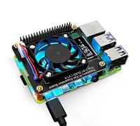 GeeekPi Raspberry Pi Cappello Ventilatore, Scheda di espansione del ventilatore Plus Modulo schermo OLED 0.91 V1.0 per Raspberry Pi 4 modello B