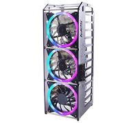 GeeekPi Raspberry Pi Cluster Custodia, Raspberry Pi Rack Custodia Impilabile Custodia con Ventola 120mm RGB LED 5V per Raspberry Pi 4B / 3B + / 3B / 2B / B + e Jetson Nano (12 strati)
