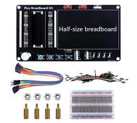 GeeekPi Raspberry Pi Pico/Pico W Basic Starter Kit, Raspberry Pi Pico BreadBoard Kit with Half-Size Breadboard, Jumper Wire Pack(Raspberry Pi Pico/Pico W non incluso)
