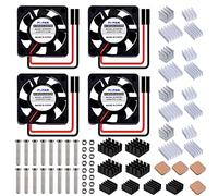 GeeekPi Raspberry Pi Ventola di Raffreddamento 30 x 30 x 7 mm con dissipatore per Raspberry Pi 3/2 Model B, Raspberry Pi 4B,3B + e Retroflag Nespi Case Plus (4-Pack)
