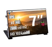 GeeekPi Schermo LCD da 7 pollici per Raspberry Pi, 1024x600 IPS LCD Display, HDMI Portatile Monitor per Raspberry Pi 5/Pi 4B/3B+/3B/B+/Zero/400, Win11/10/8/7, Banana Pi M5/M2 Zero, Free Driver