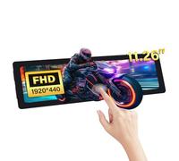 GeeekPi Touch screen capacitivo da 11,26 pollici per Raspberry Pi 5, monitor LCD IPS HDMI 1920X440 per Raspberry Pi 4B/3B+/3B, con fori di montaggio per scheda Pi