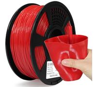 GEEETECH Filamento flessibile in TPU, 1,75 mm, TPU 95A per stampante 3D, precisione dimensionale +/- 0,03 mm, rotolo 500 g, rosso