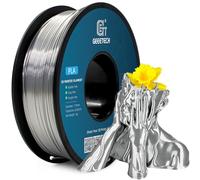 GEEETECH Filamento in PLA effetto seta, da 1,75 mm, per 3D, con precisione dimensionale di +/- 0,02 mm, effetto seta/argento