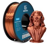 GEEETECH Filamento in PLA effetto seta, da 1,75 mm, per 3D, con precisione dimensionale di +/- 0,02 mm, effetto seta/rame