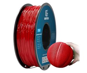 GEEETECH Filamento in TPU, 1,75 mm, rosso, flessibile, per stampante 3D, 1 kg, 1 spool