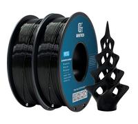 GEEETECH Filamento PETG da 1,75 mm, filamento per stampante 3D, 1 kg per bobina, 2 bobine, nero e nero