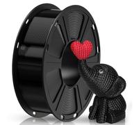 GEEETECH Filamento PETG da 1,75 mm, per stampante 3D, con precisione dimensionale di +/- 0,02 mm, in bobina da 1 kg, nero