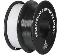 GEEETECH Filamento PLA 1.75 mm 1kg Spool per Stampante 3D 2KG-Nero bianco