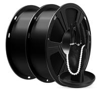 GEEETECH Filamento PLA 1,75 mm, PLA Bianco per stampante 3D, Totale 2 kg, 2Pezzi Nuovo Nero