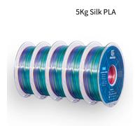 GEEETECH Filamento PLA di seta 3D da 5 kg Superficie lucida da 1,75 mm Accurità dimensionale avvolta ordinata / Confezione sottovuoto da 0,02 mm