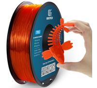 GEEETECH Filamento TPU 1,75 mm +/- 0,02 mm per stampante 3D, 1 kg 1 spool Arancione Trasparente