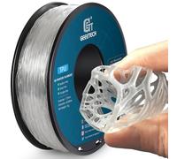 GEEETECH Filamento TPU 1,75 mm +/- 0,02 mm per stampante 3D, 1 kg 1 spool Trasparente
