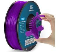 GEEETECH Filamento TPU 1,75 mm +/- 0,02 mm per stampante 3D, 1 kg 1 spool Viola Trasparente