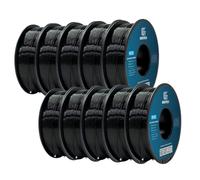 GEEETECH PETG Filamento nero, bobina da 10 x 1 kg per stampante 3D
