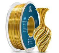 GEEETECH Silk - Filamento a doppio colore, 1,75 mm, 1 kg/spool per stampante 3D, oro e argento