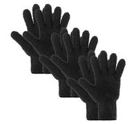 GEEHUA 3 paia di guanti in microfibra, per la polvere, per piante, lavabili, riutilizzabili, per la pulizia delle foglie, per persiane, finestre, persiane, mobili (nero)