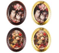 GEEHUA 4 cornici in miniatura per casa delle bambole, in miniatura, per la casa delle bambole accessori, 1:12, in miniatura, per ragazzi, ragazze e bambini dai 3 anni in su