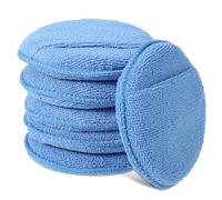 GEEHUA Confezione da 6 tamponi applicatori di cera in microfibra per la cura dell'auto, tampone applicatore in microfibra con tasca per le dita per auto, camion, pulizia e lucidatura fine (13 cm)