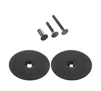 GEEHUA Copertura per pomello della porta, piastra di copertura rotonda con vite per catenaccio da 6,6 cm, per la sicurezza domestica (nero)