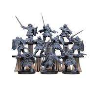 Geek Art Play Set di 10 statuette guardie della guardia reale 32 mm StationForge - non verniciate - ideale per dungeon e draghi, Pathfinder e giochi di ruolo fantastici